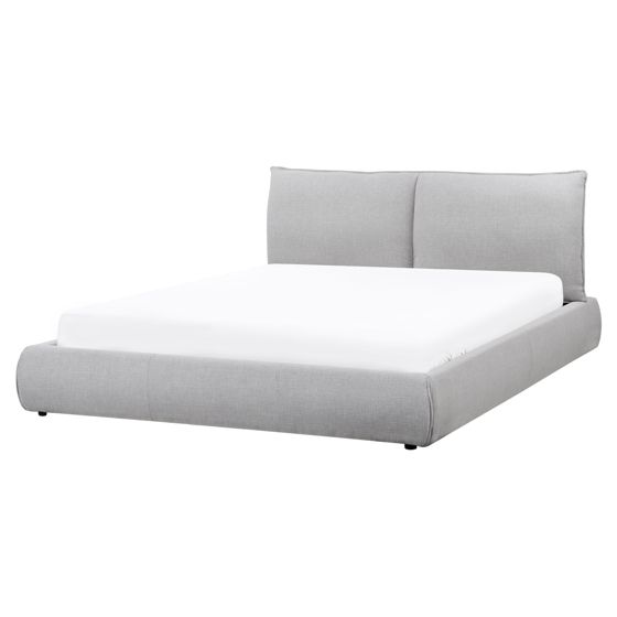 Sänky kangas VINAY 160 x 200 cm Vaaleanharmaa