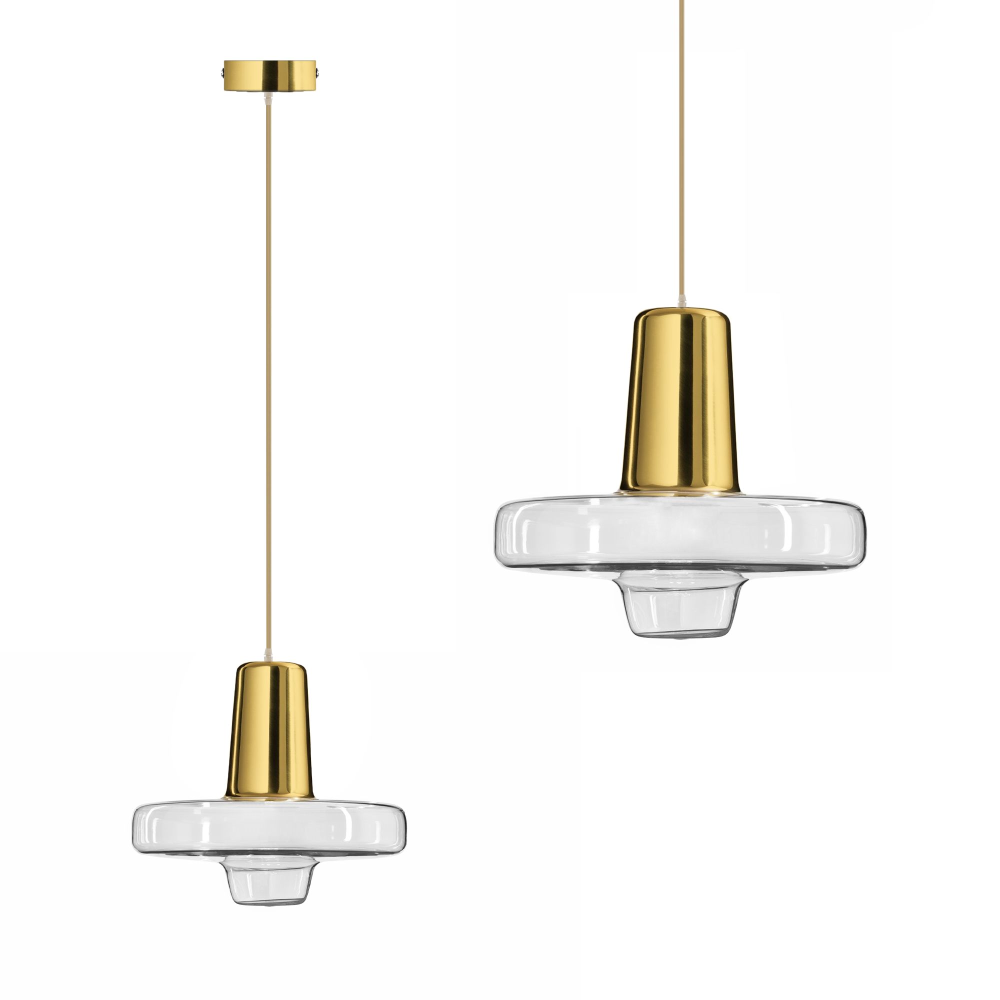 TOOLIGHT riippuva kattovalaisin APP553-1CP kulta, 12x25x80cm