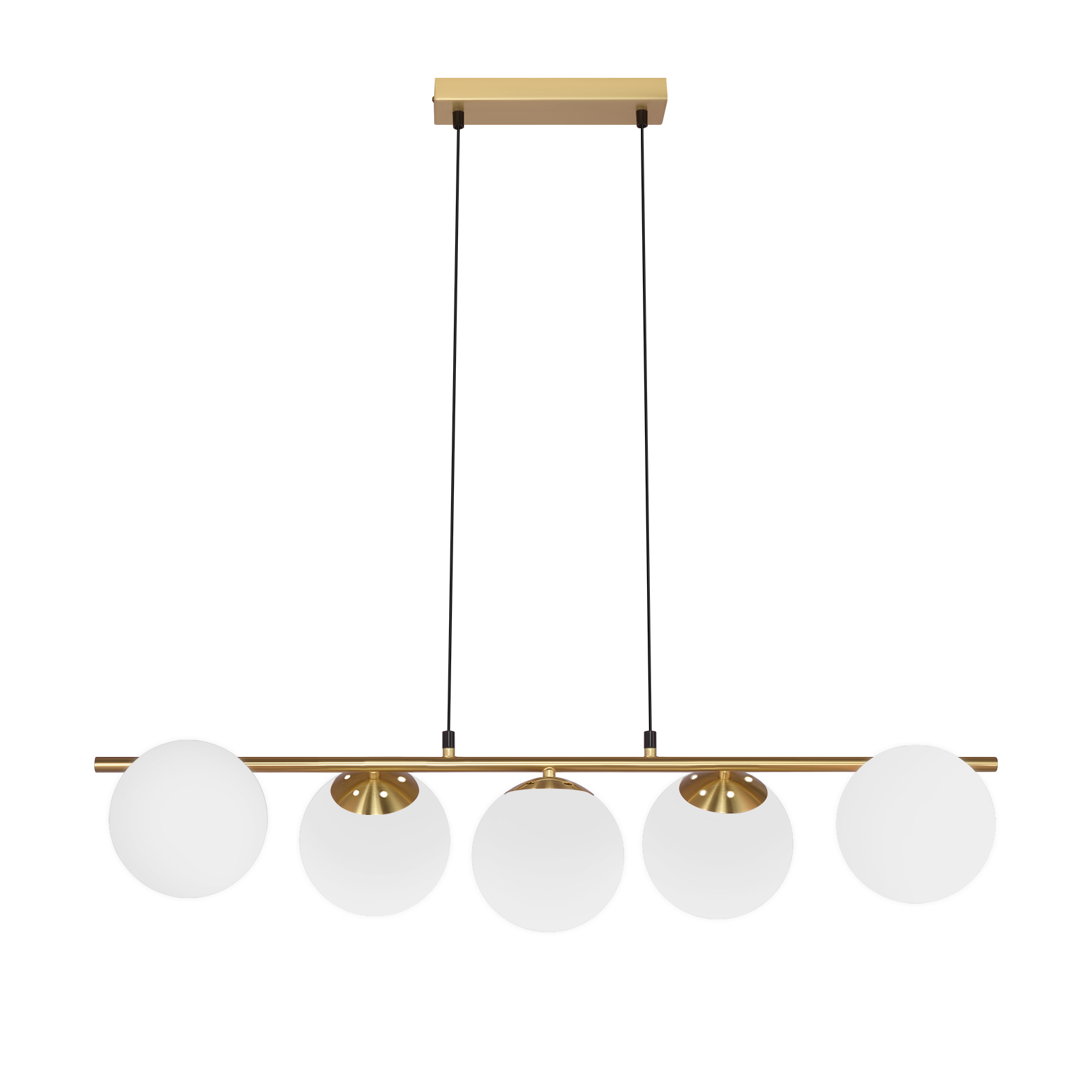 NETTLIFE kultainen lasinen riippuvalaisin, halkaisija 90 cm, E27, moderni, 150 cm korkeussäädettävä vintage - tyylinen, ruokailuhuoneeseen olohuoneeseen