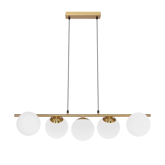 NETTLIFE kultainen lasinen riippuvalaisin, halkaisija 90 cm, E27, moderni, 150 cm korkeussäädettävä vintage - tyylinen, ruokailuhuoneeseen olohuoneeseen