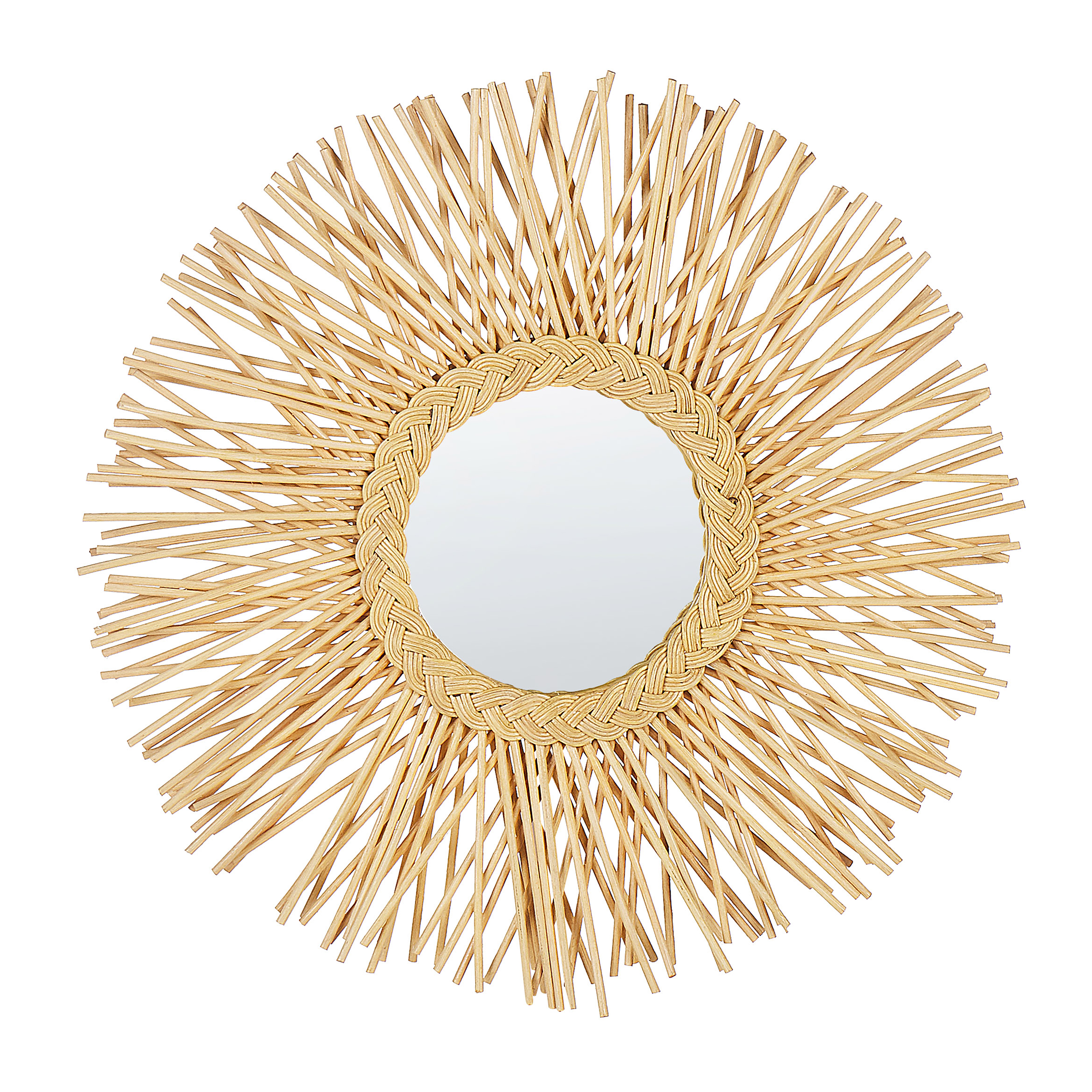 Seinäpeili KALASIN 60 cm 60 cm rottinki Luonnonväri