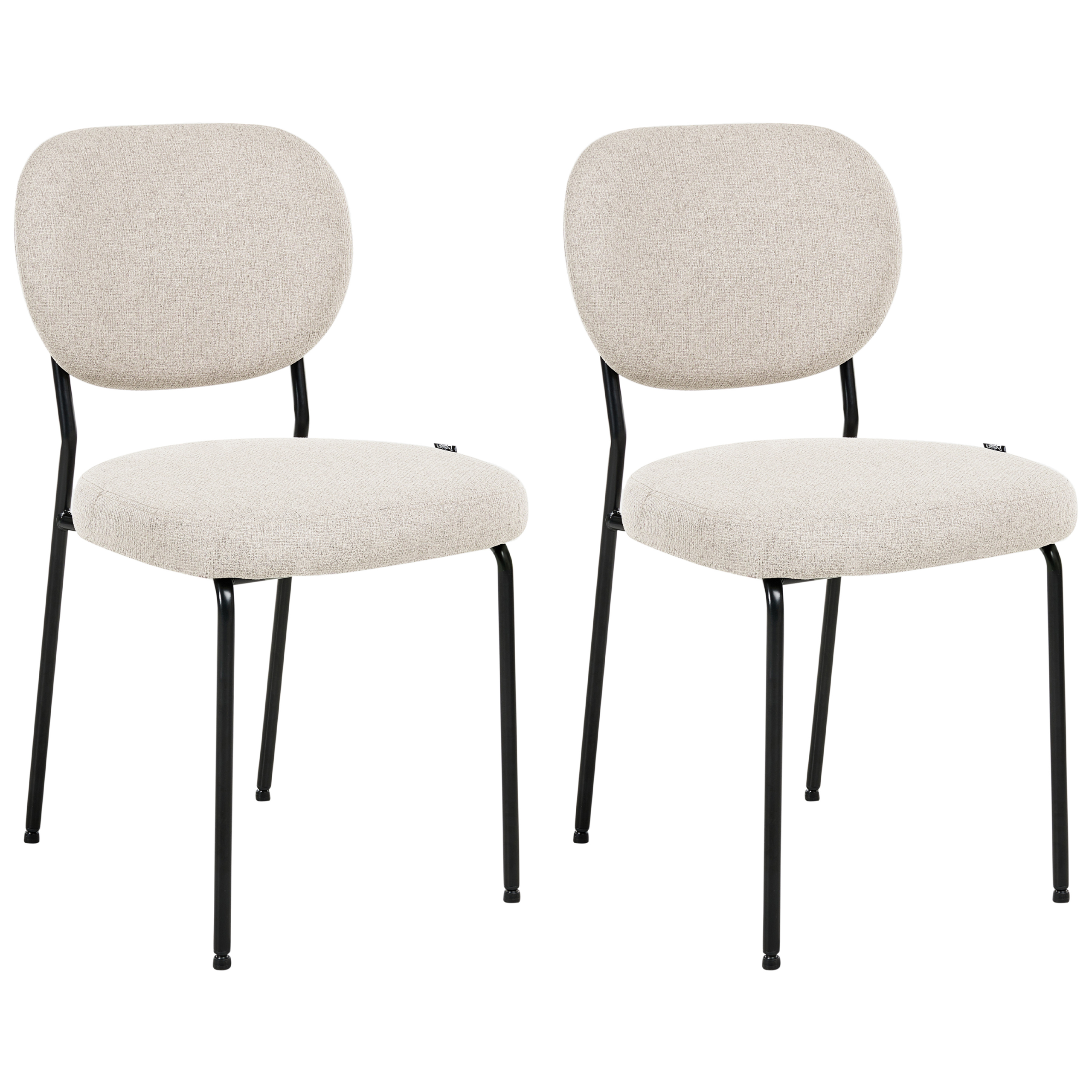 Ruokatuolisetti 2 kpl LOLETA Kangas Vaaleanbeige