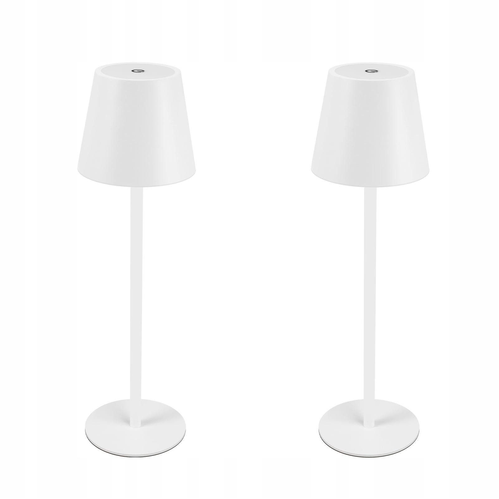 NETTLIFE Langaton akkukäyttöinen, yöpöytävalaisin, 2kpl - 2600mh A, LED - ladattava, ulkopöytävalaisin Kosketusnäyttöinen, akkuvalaisin Valkoinen, USB