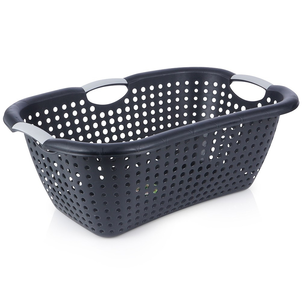 Muovinen pyykkikori, musta, 26 l