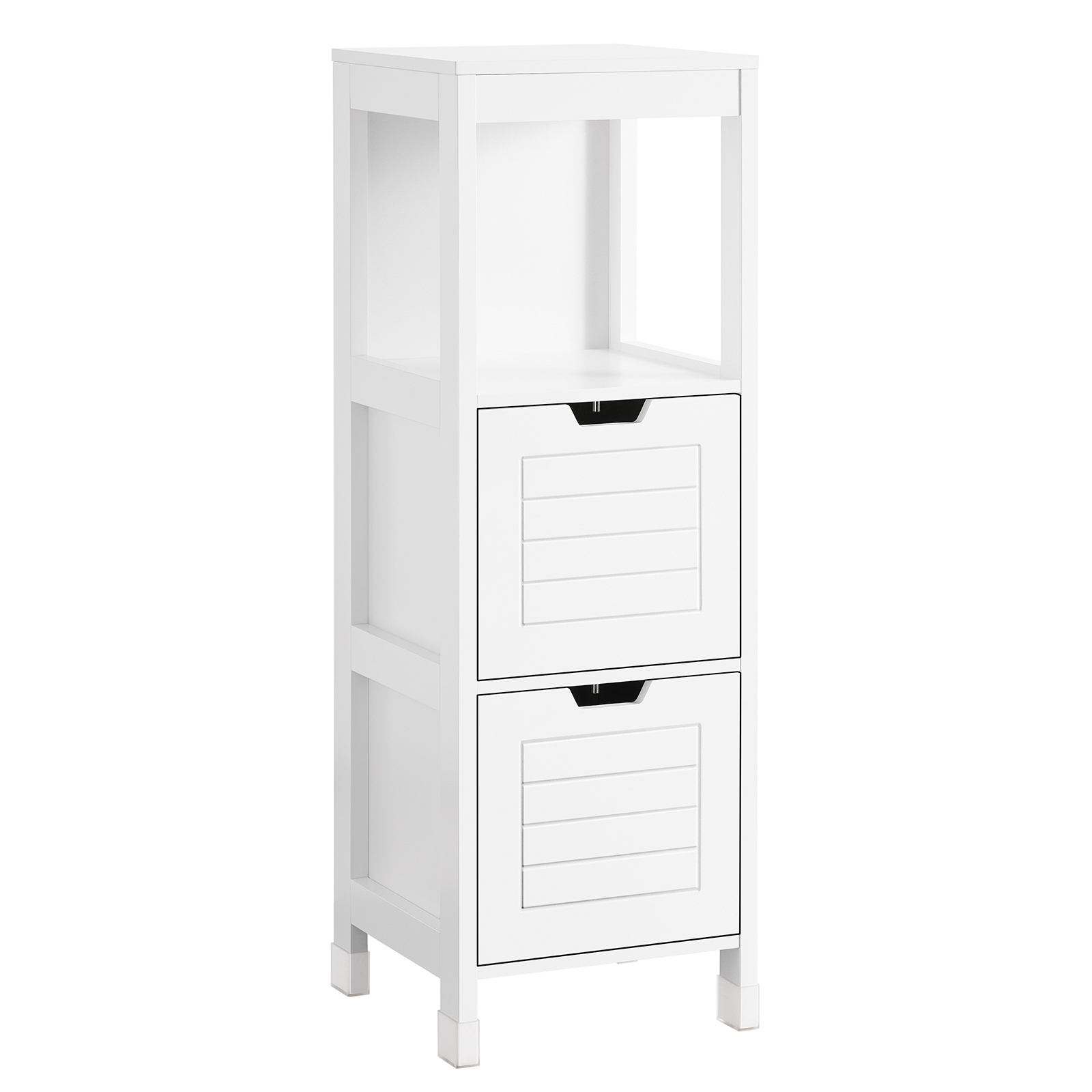 SoBuy Kestävän puinen kylpyhuonekaappi frg127-w, 2 koria