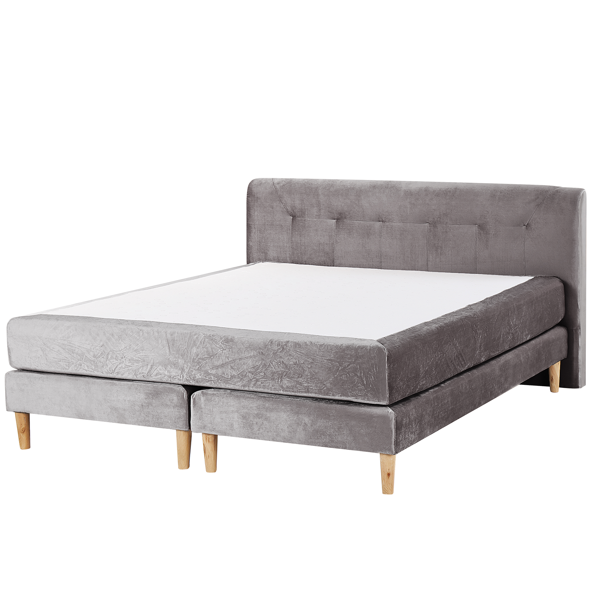 Jenkkisänky Sametti MARQUISE 160 x 200 cm Harmaa