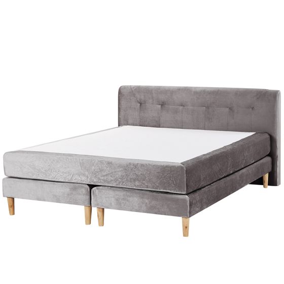 Jenkkisänky Sametti MARQUISE 160 x 200 cm Harmaa