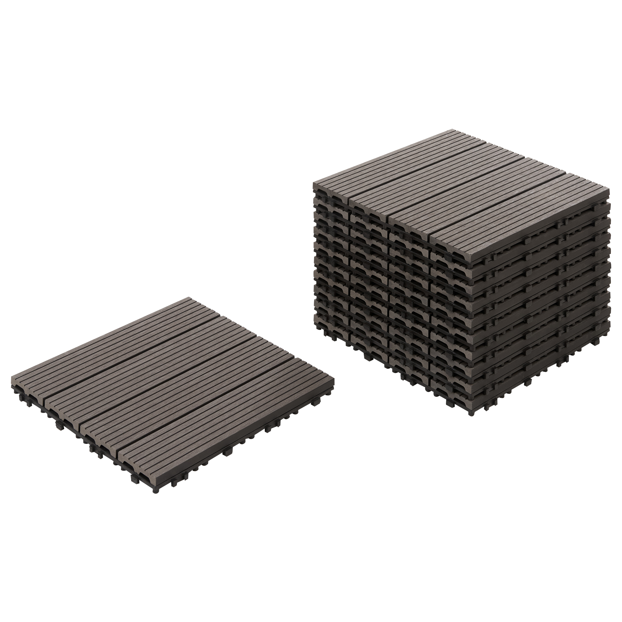 Terassilaatta ATELETA puu-muovikomposiitti (WPC) Grafiitinharmaa