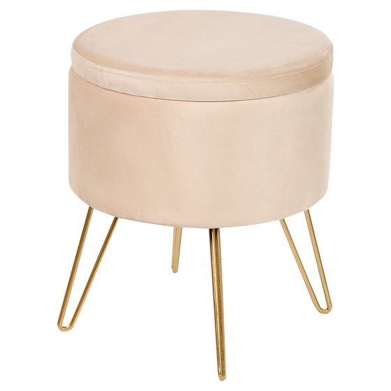 Säilytysrahi SILAS sametti Vaaleanbeige