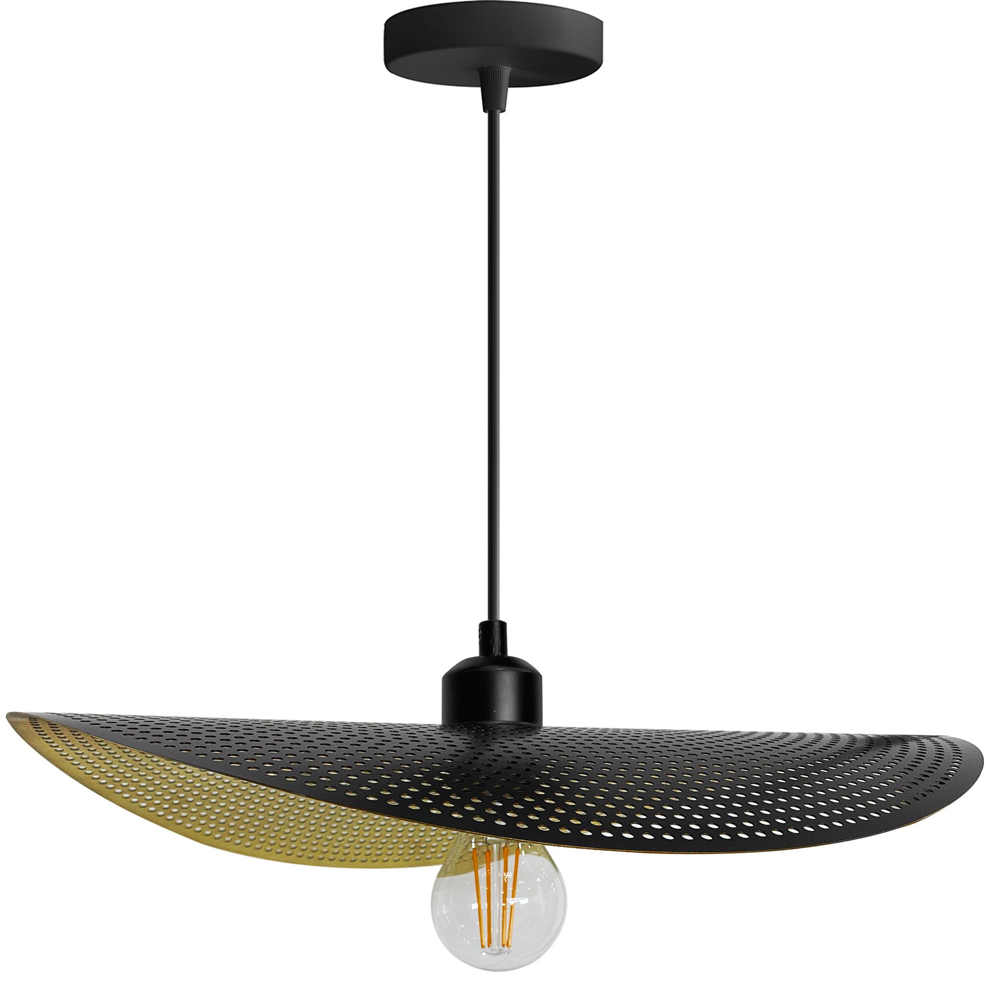 TOOLIGHT riippuvalaisin APP1470-1CP Musta-harjattu kulta, 40x38x10cm