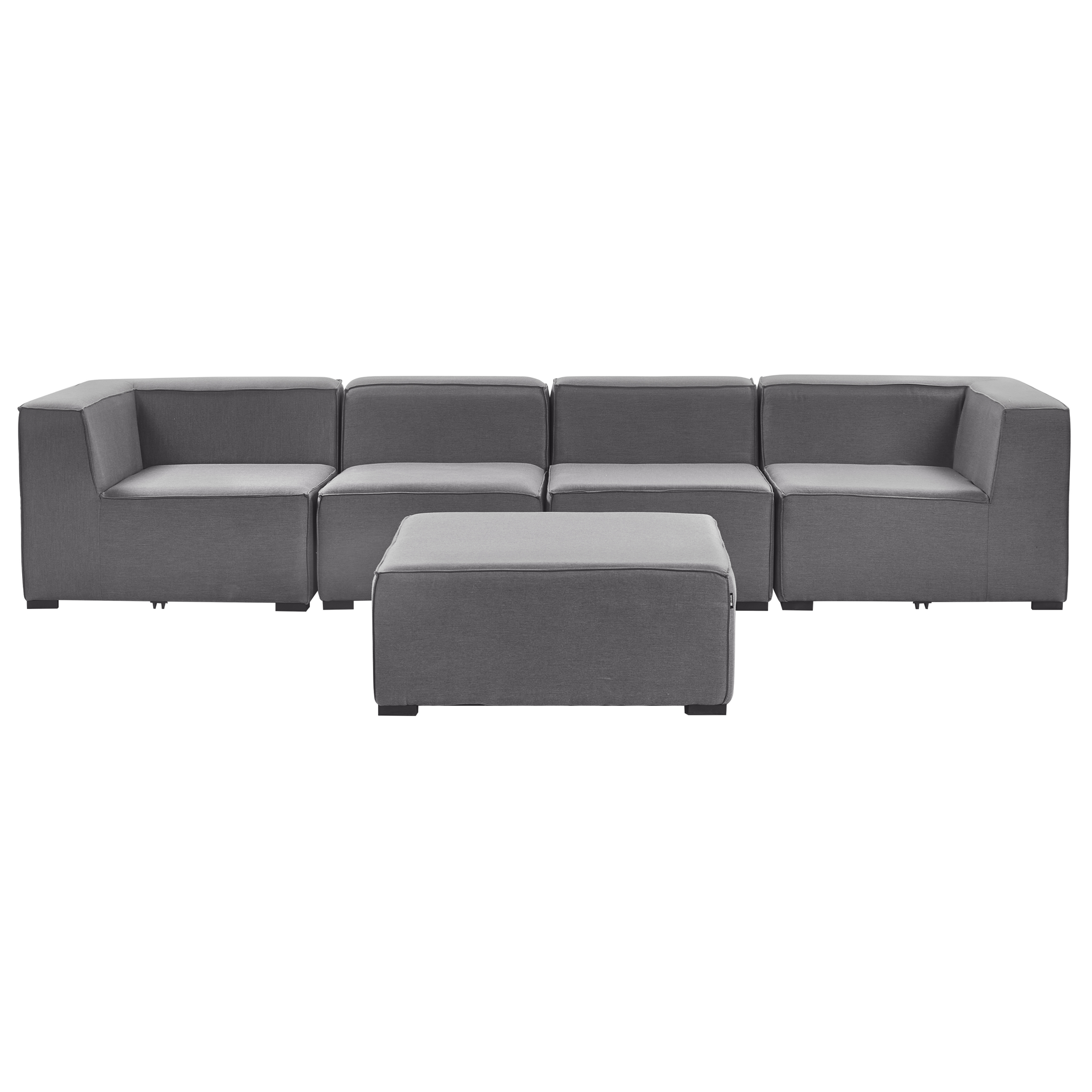 Ulkosohva ja rahi 4-istuttava AREZZO modulaarinen Harmaa