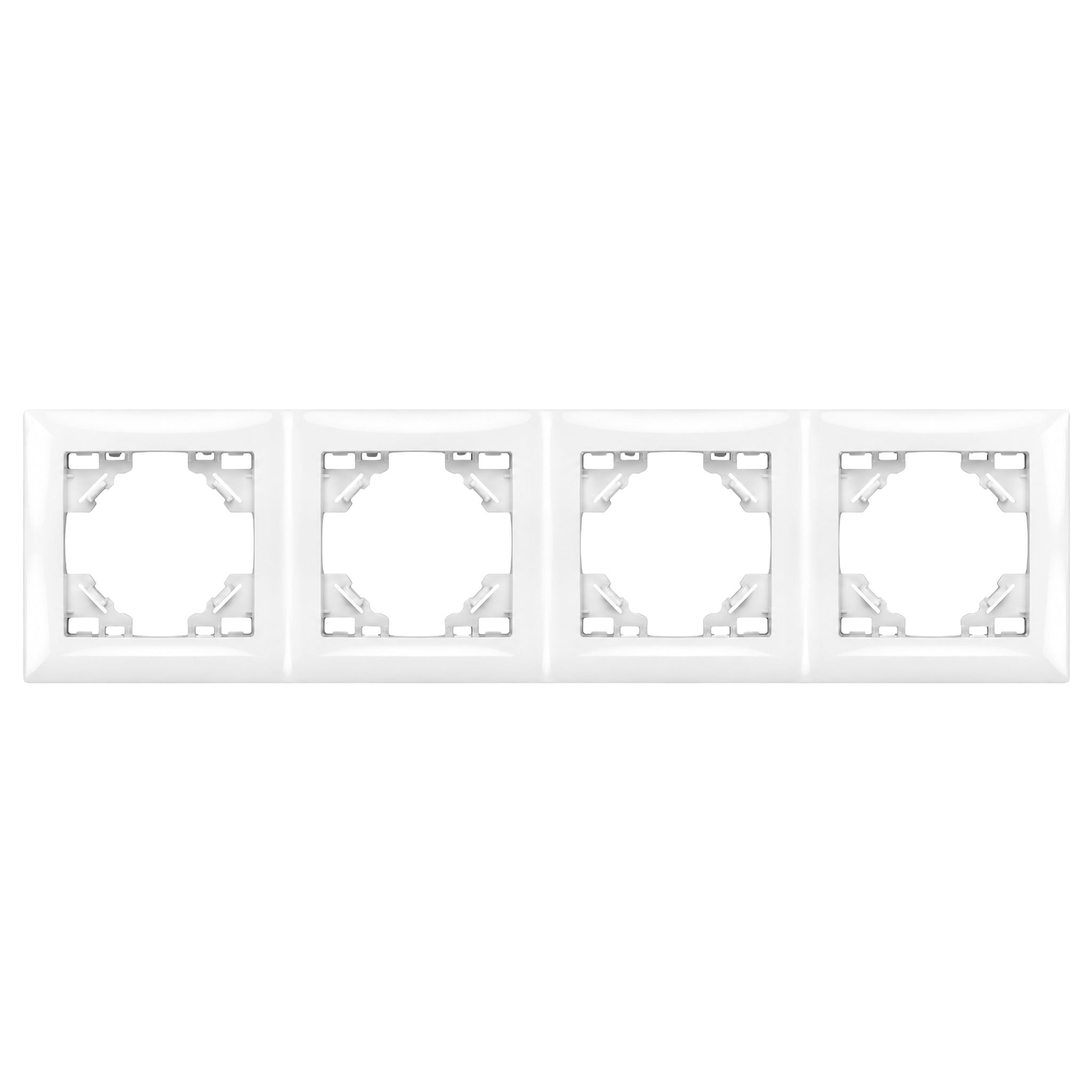 Toolight Neliosainen kehys pistorasioille OSTE JNH016-4F Valkoinen 1, 1x29, 7x8, 4cm