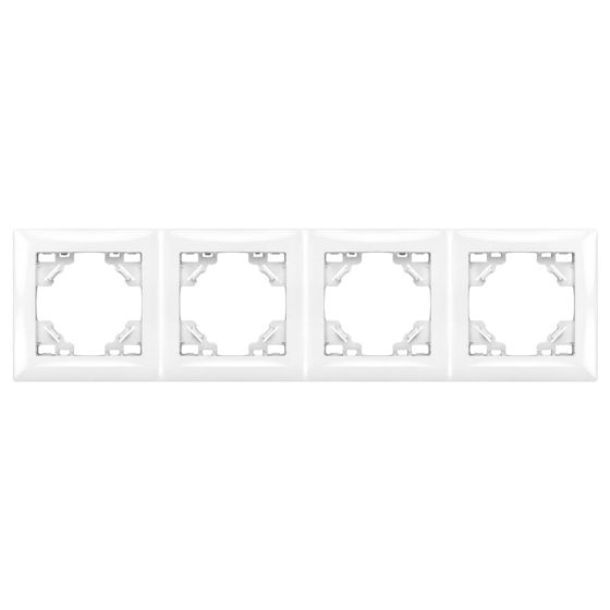 Toolight Neliosainen kehys pistorasioille OSTE JNH016-4F Valkoinen 1, 1x29, 7x8, 4cm