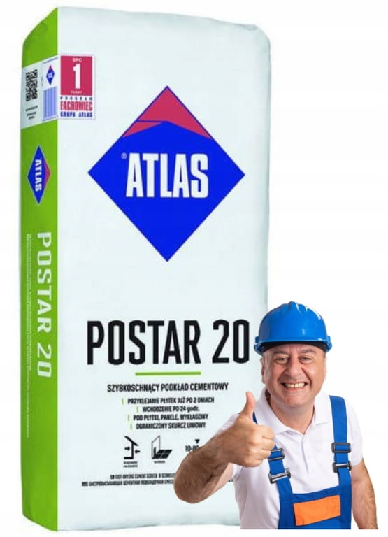 Atlas Postar 20 Nopeasti kuivuva sementtipohjamaali 25 kg