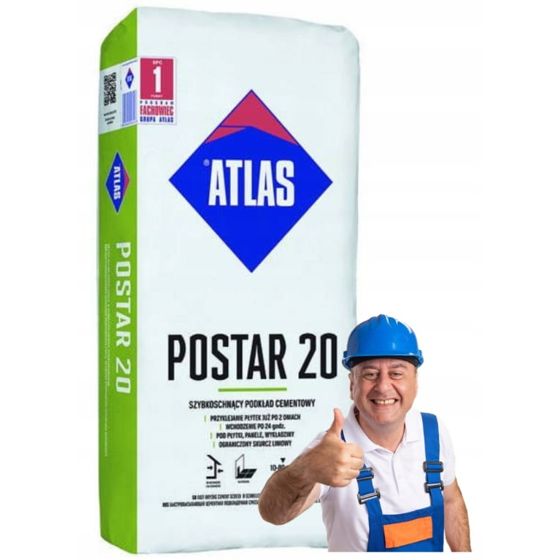 Atlas Postar 20 Nopeasti kuivuva sementtipohjamaali 25 kg