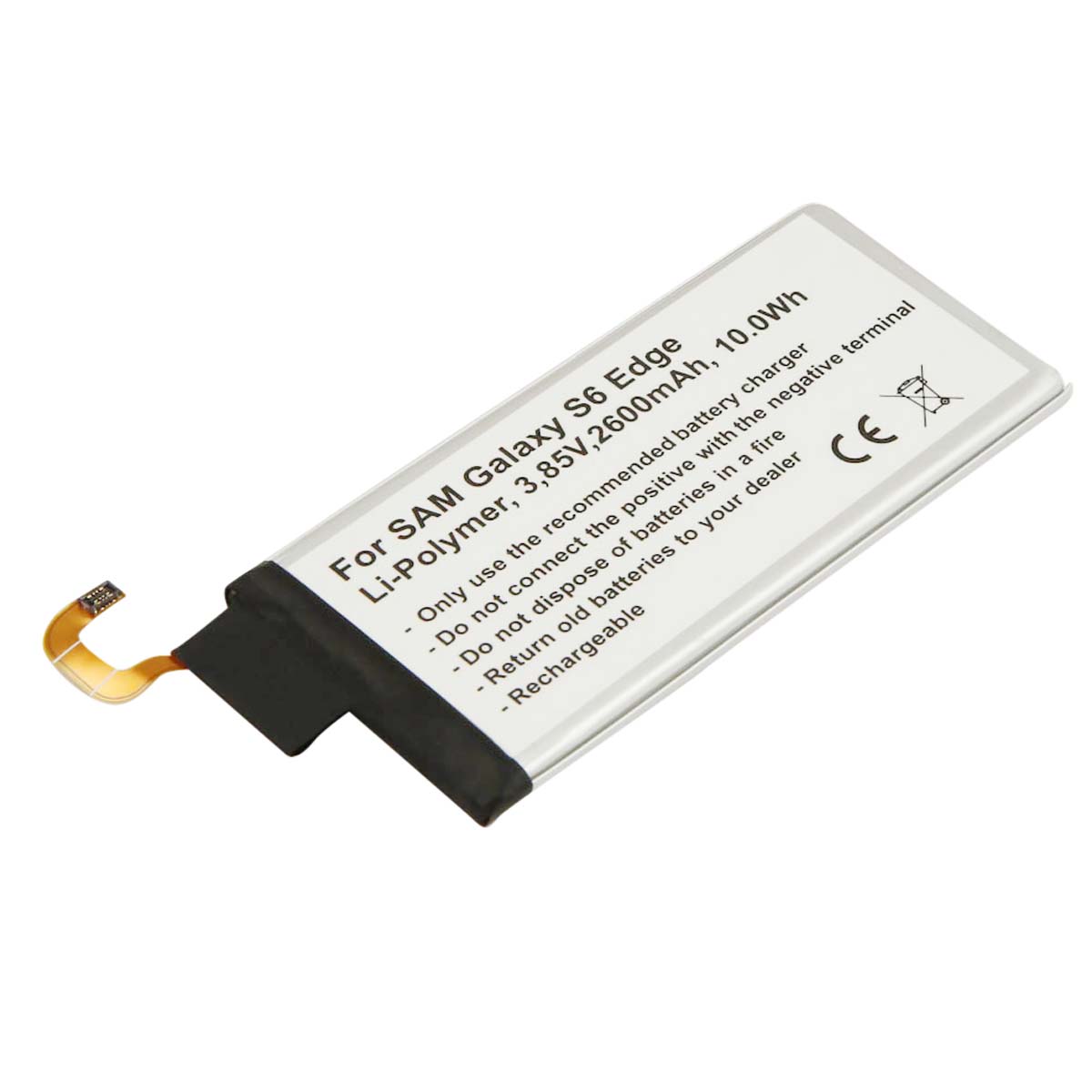 Akku Li-Polymer 2600mAh Samsung Galaxy S6 Edge 3,85V
