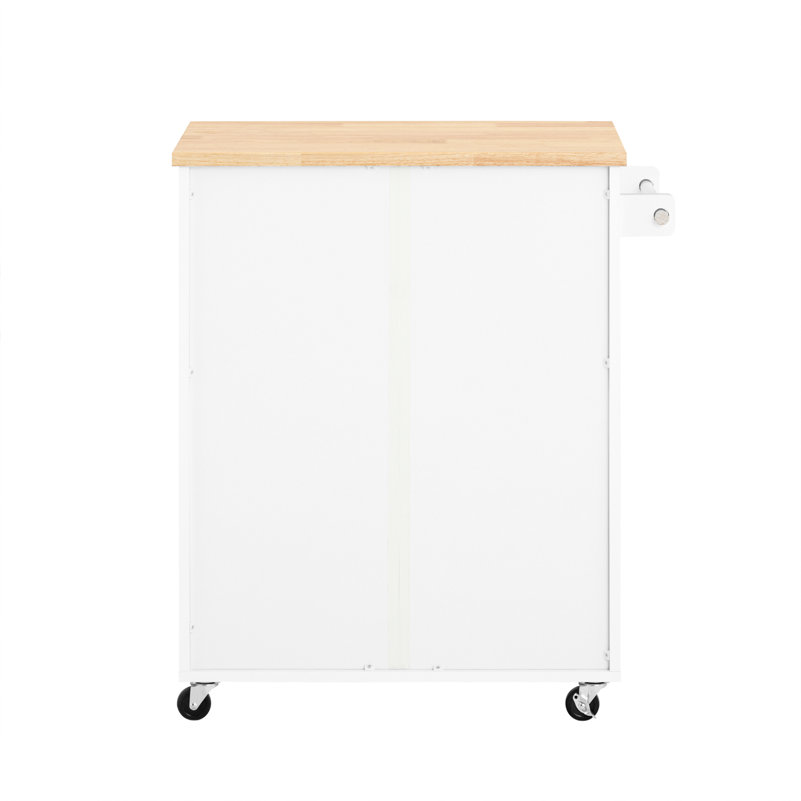 SoBuy Keittiövaunu 2 laatikolla ja 2 ovella FKW123-WN ekologinen valkoinen