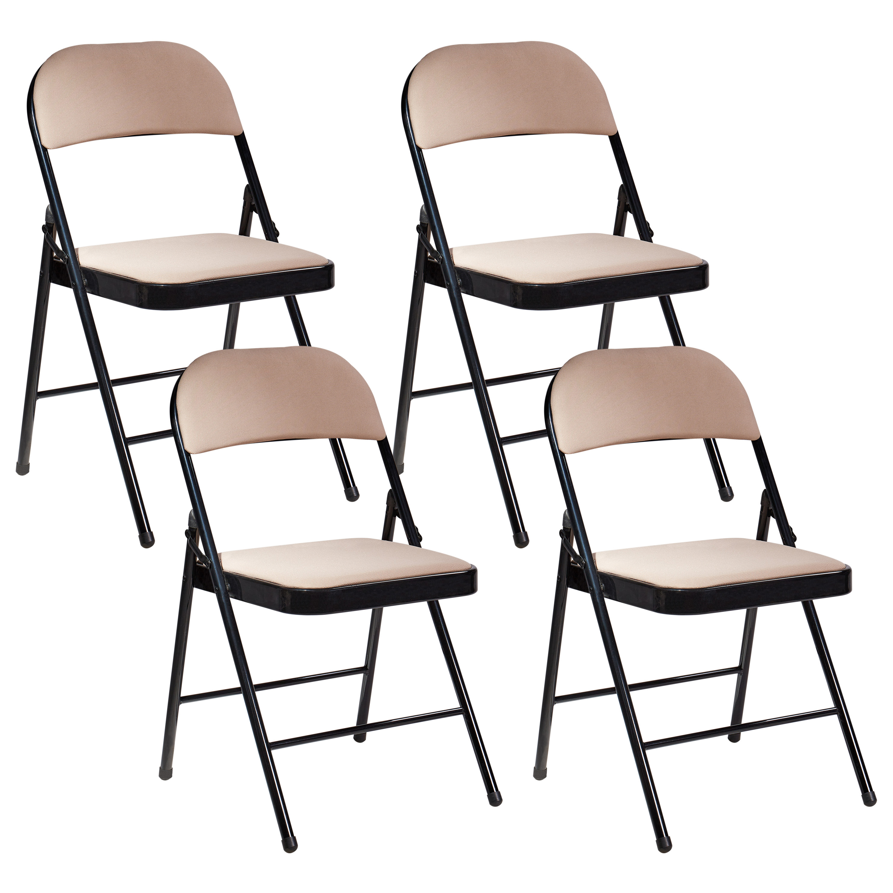 Taittotuolisetti 4 kpl SPARKS Metalli Beige/musta