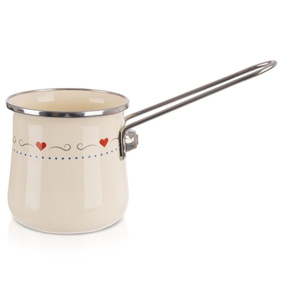 TONCA kermanvärinen emaloitu kahvipannu 600 ml