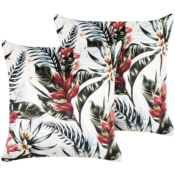 Koristetyynysetti 2 kpl EDELWEISS sametti 45 x 45 cm Monivärinen Kasvikuvio