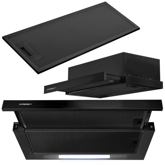 Liesituuletin kaapin alle - 60 cm Berdsen BE-60-LW musta