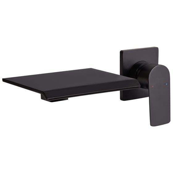 Seinään kiinnitettävä pesuallashana APONWAO messinki Musta