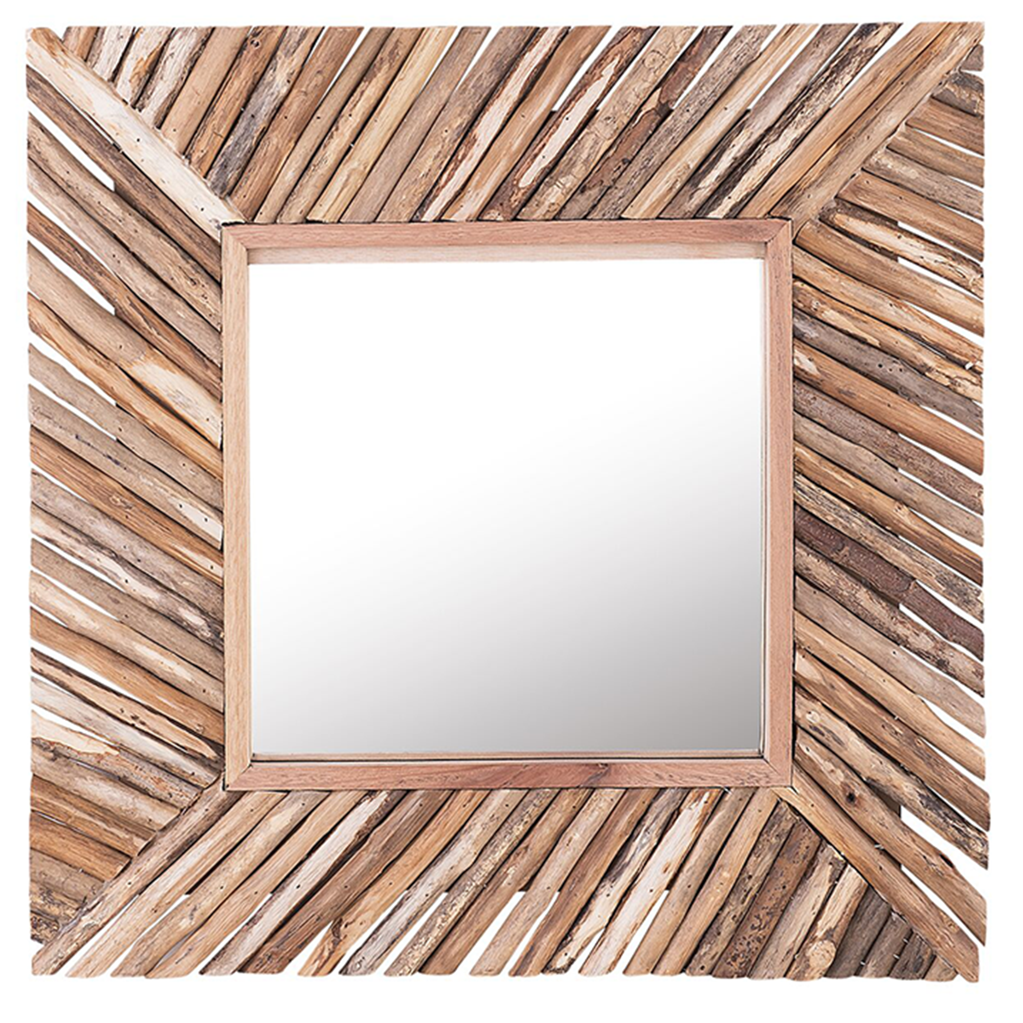 Seinäpeili KANAB 60 cm 60 cm tiikki Ruskea