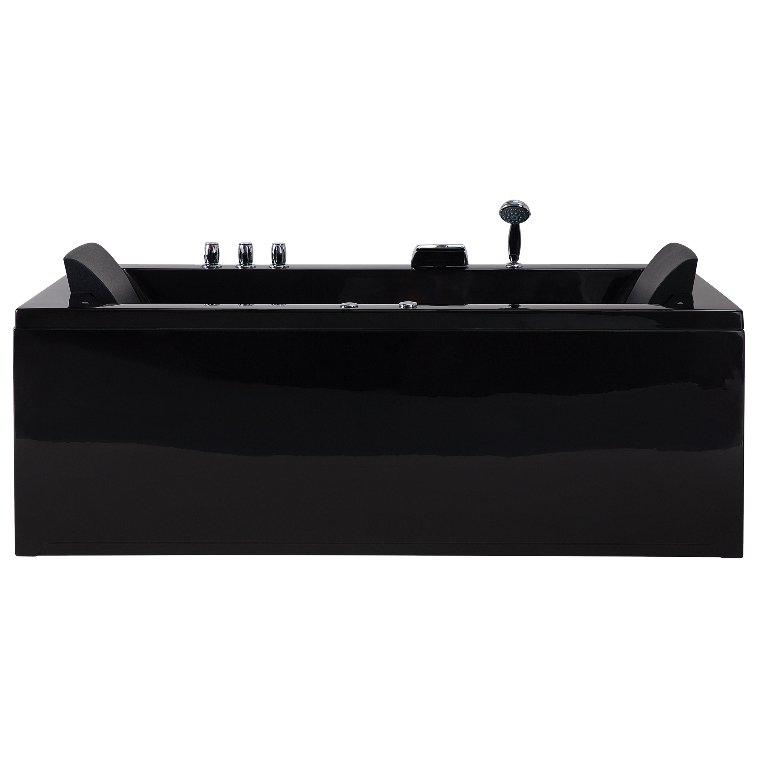 Kulmaporeamme LED-valolla VARADERO 183 x 90 cm Musta Vasen