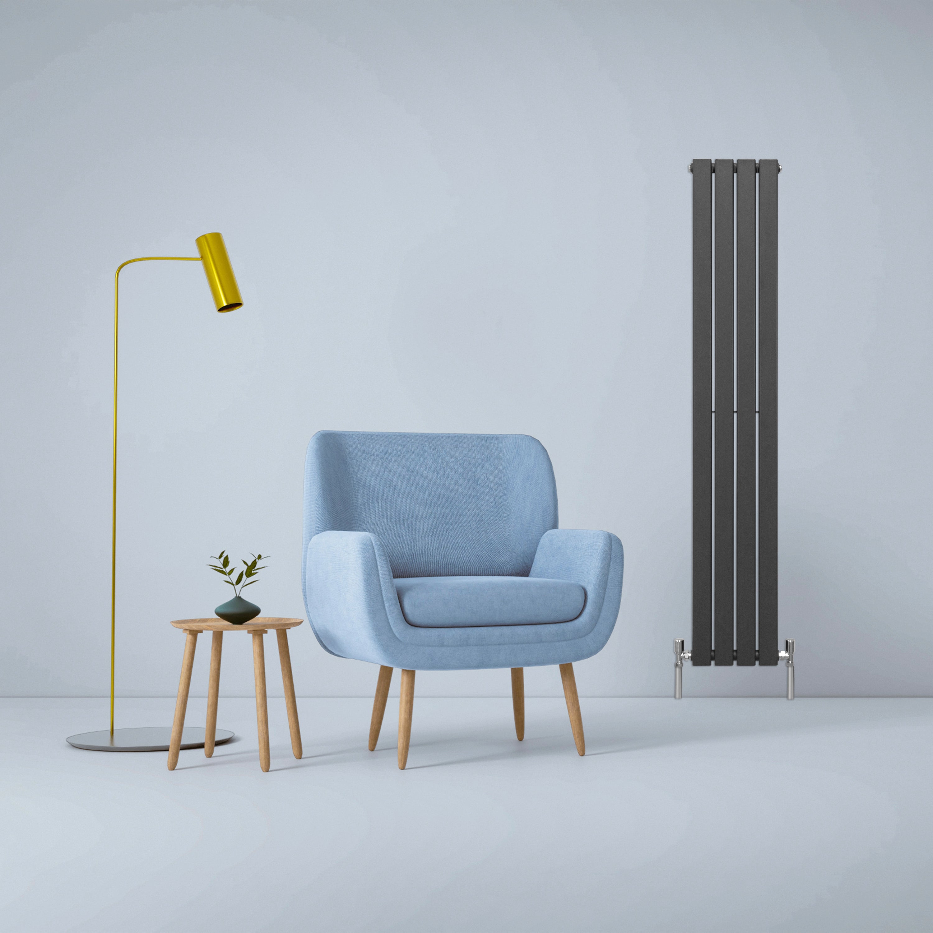 Design-litteät patterit antrasiitinharmaat 1600 mm x 280 mm