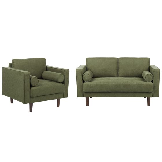 Sohvaryhmä 3-istuttava NURMO kangas Tummanvihreä