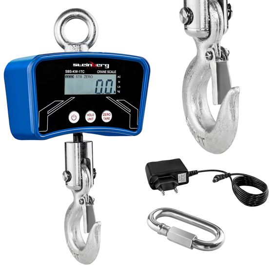 Koukkuvaaka jopa 1 tonniin asti SBS-KW-1TC virtalähteellä 1000kg / 0.2kg