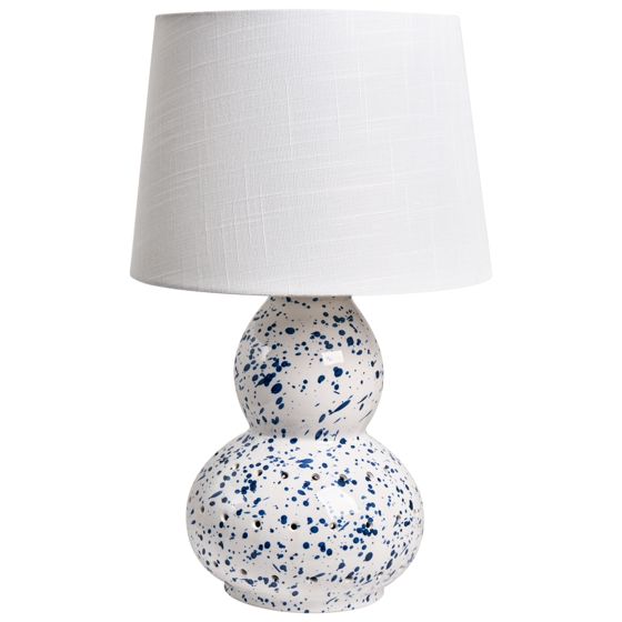 Pöytävalaisin MACAL Keramiikka Valkoinen/sininen