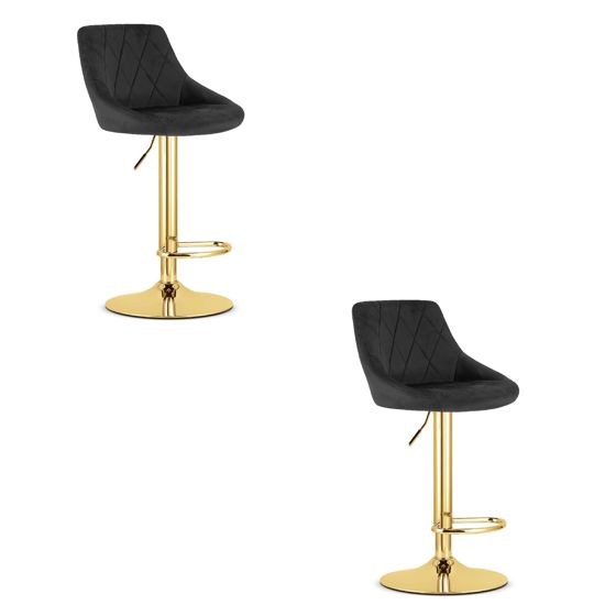 KAST baarijakkara musta sametti, kultainen jalusta 2 kpl