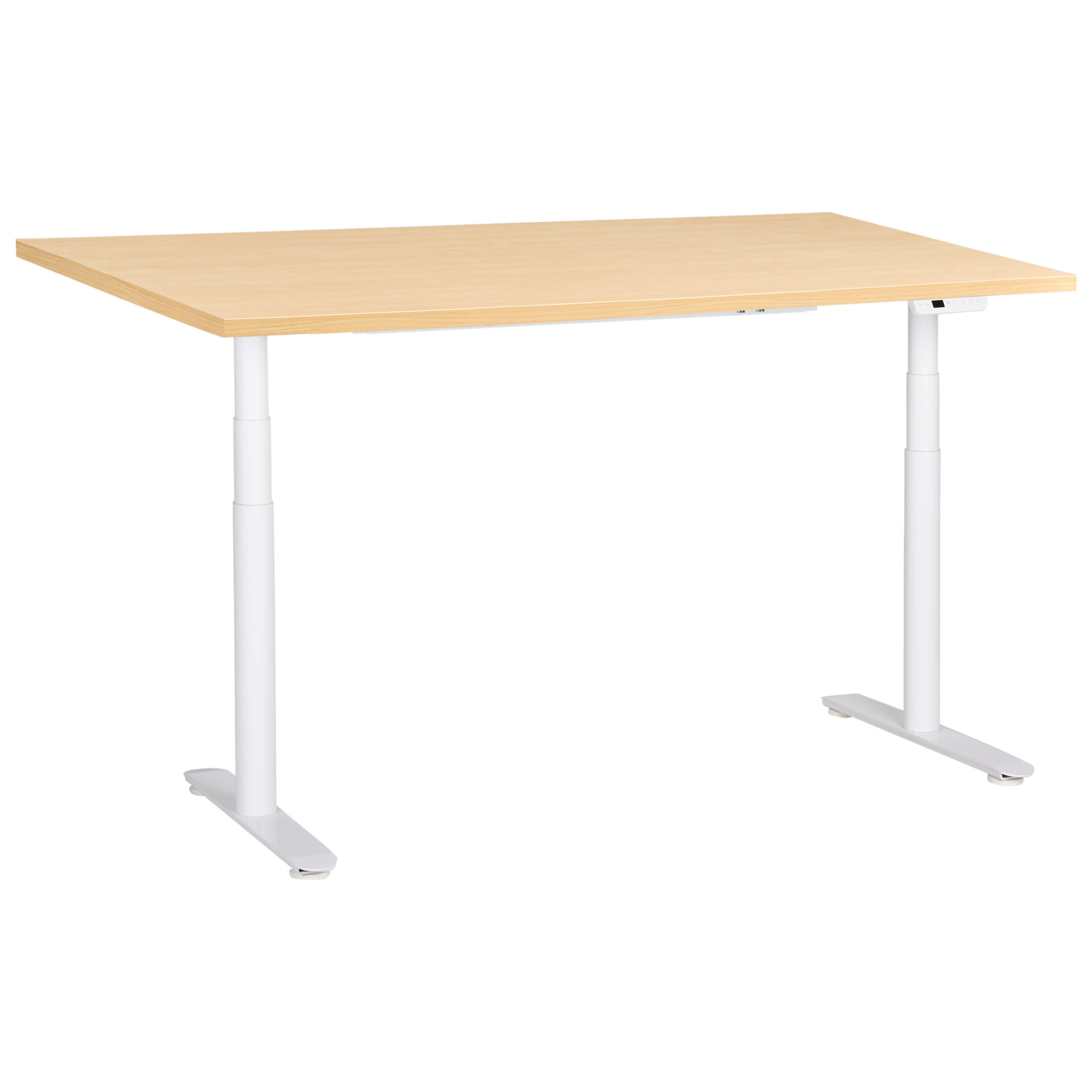 Sähkösäädettävä työpöytä DESTINAS Vaaleanruskea/valkoinen 160 cm 72 cm