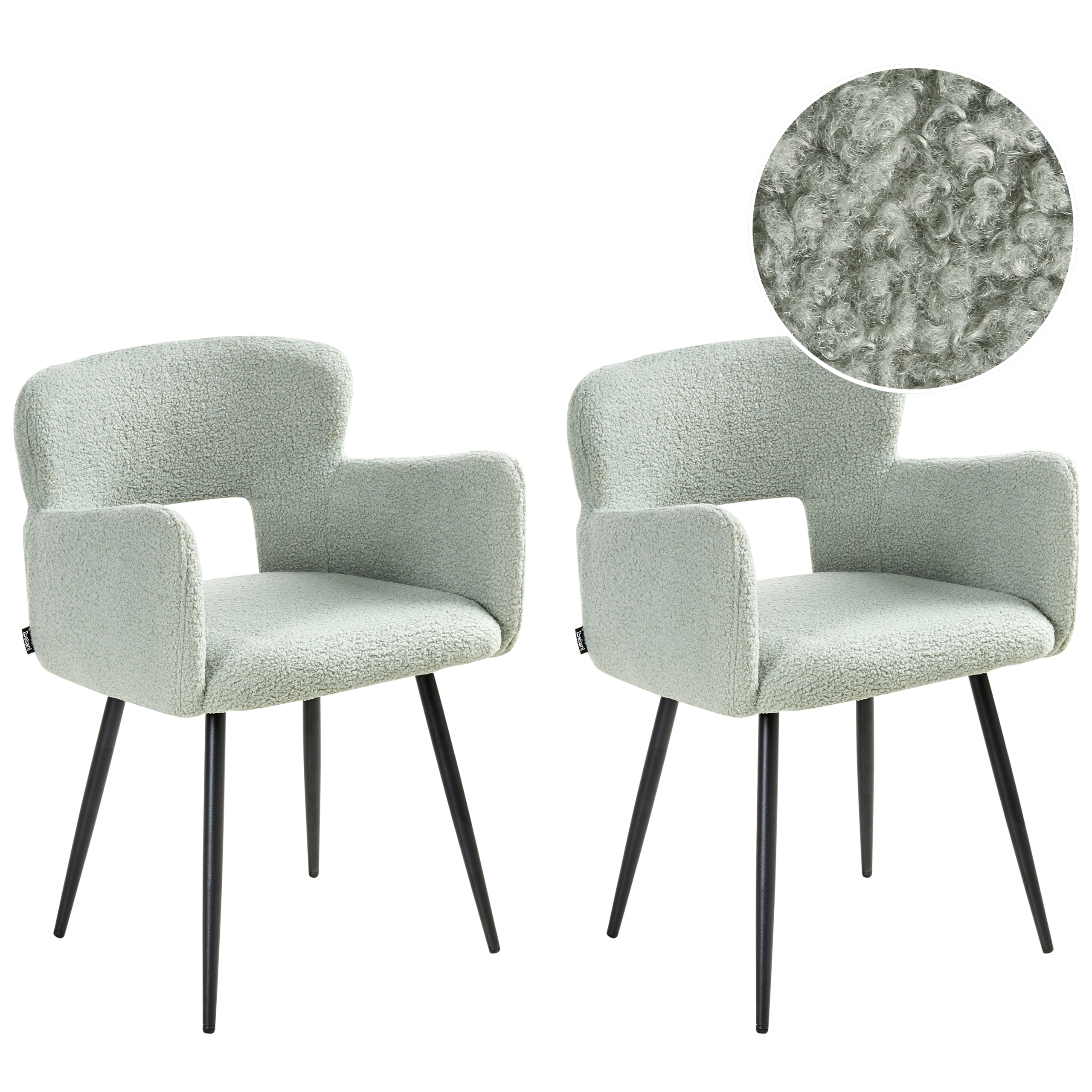 Ruokatuolisetti 2 kpl SANILAC buklee Vaaleanvihreä