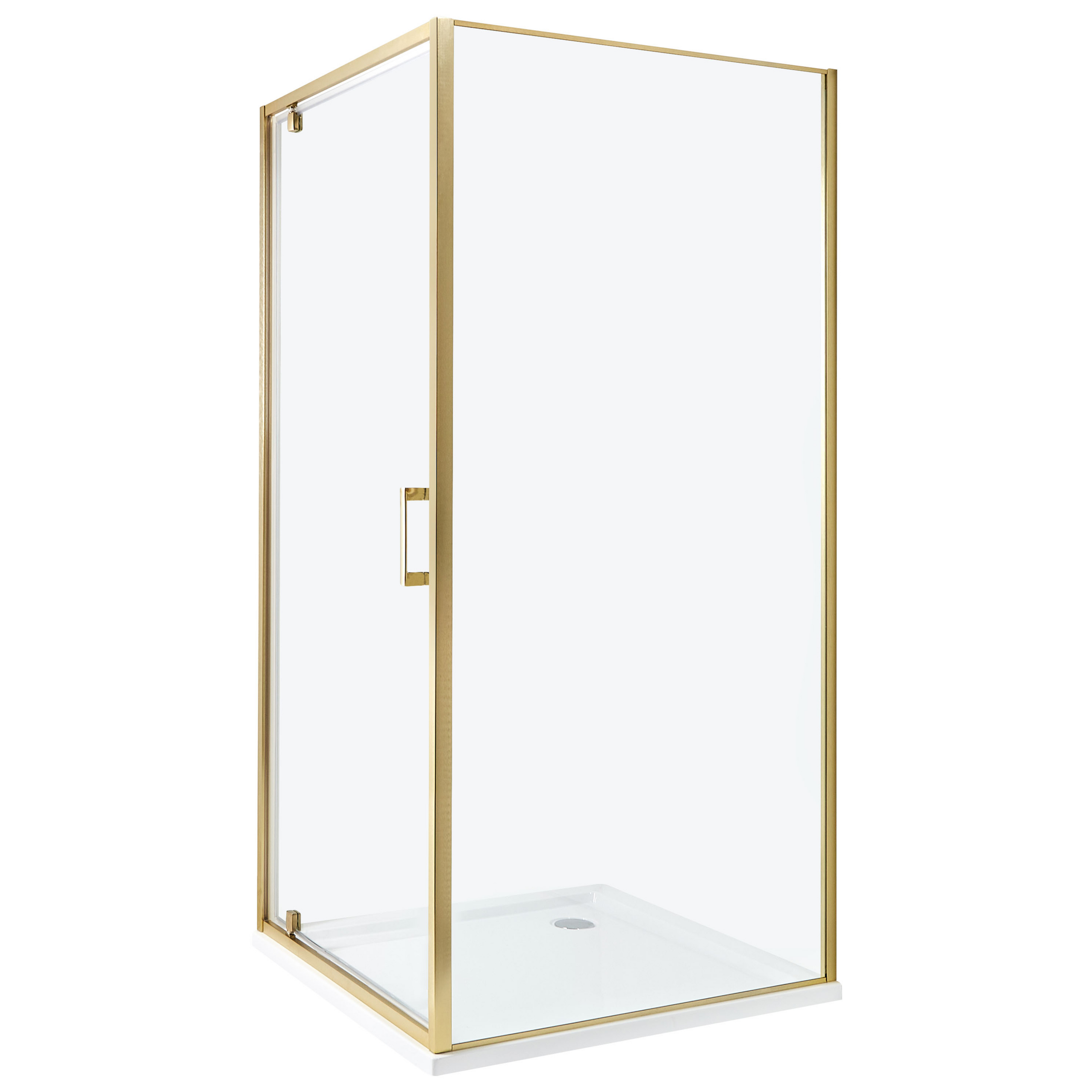 Suihkunurkka DARLI 90 x 90 x 185 cm Kulta