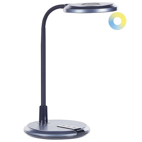 Työpöydän LED-valaisin COLUMBA säädettävä metalli Musta