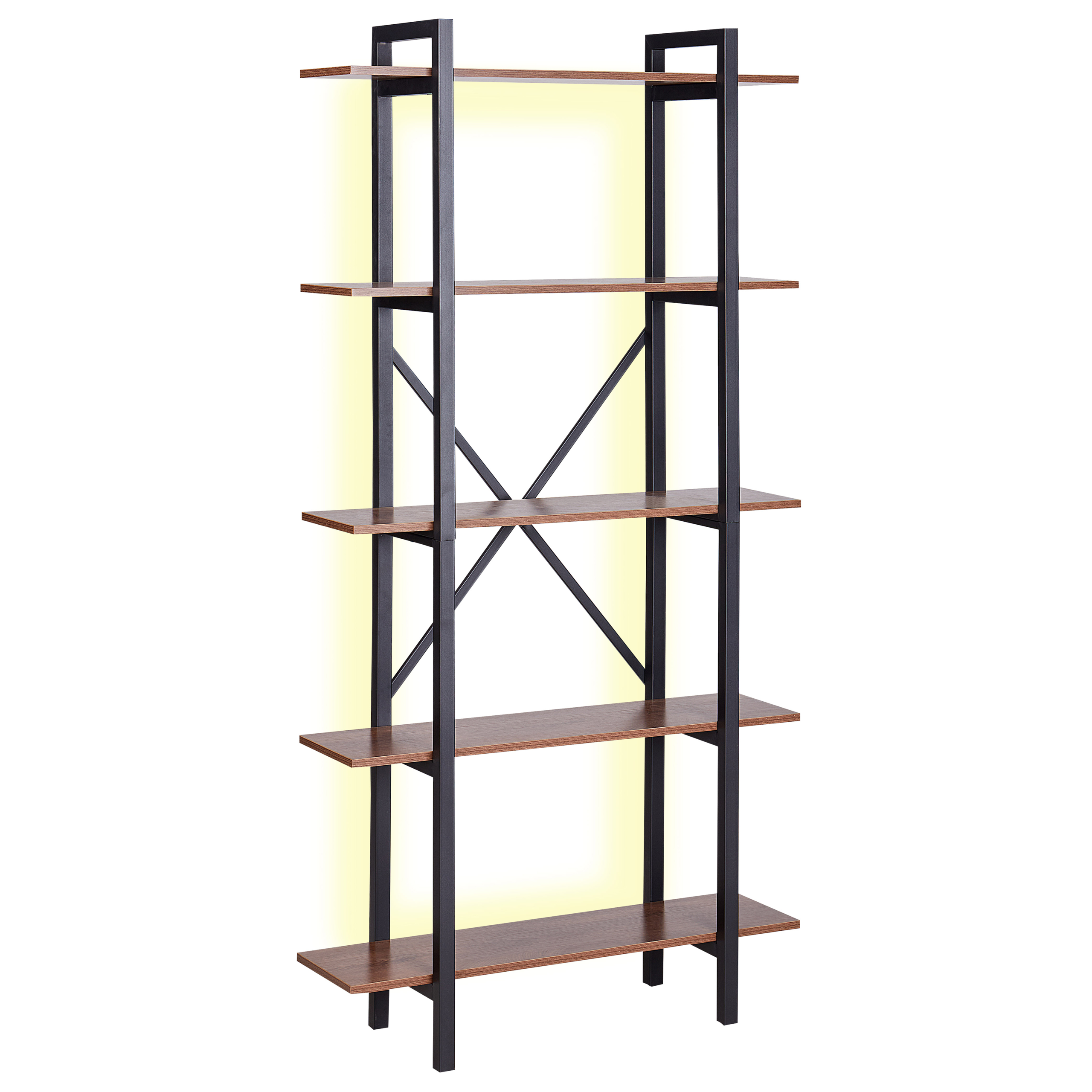 Hylly 5-tasoinen DARBY 180 cm Tummanruskea