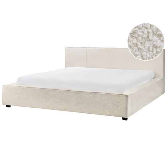 Sänky buklee MIRANDE 180 x 200 cm Luonnonvalkoinen