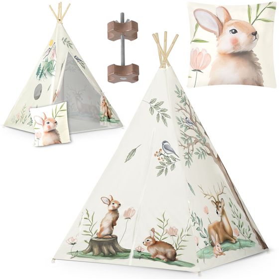 Nukido lasten teepee-teltta - beige