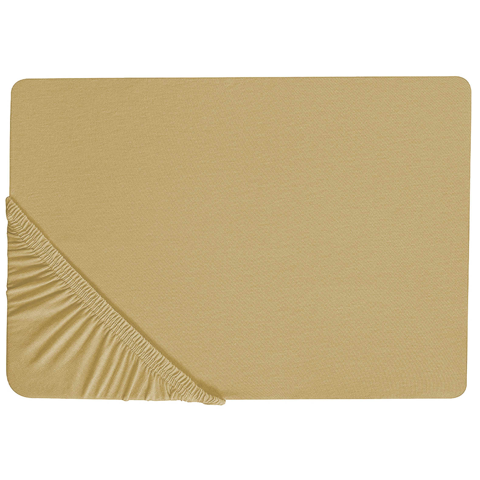 Muotoonommeltu lakana JANBU puuvilla 90 x 200 cm Oliivinvihreä