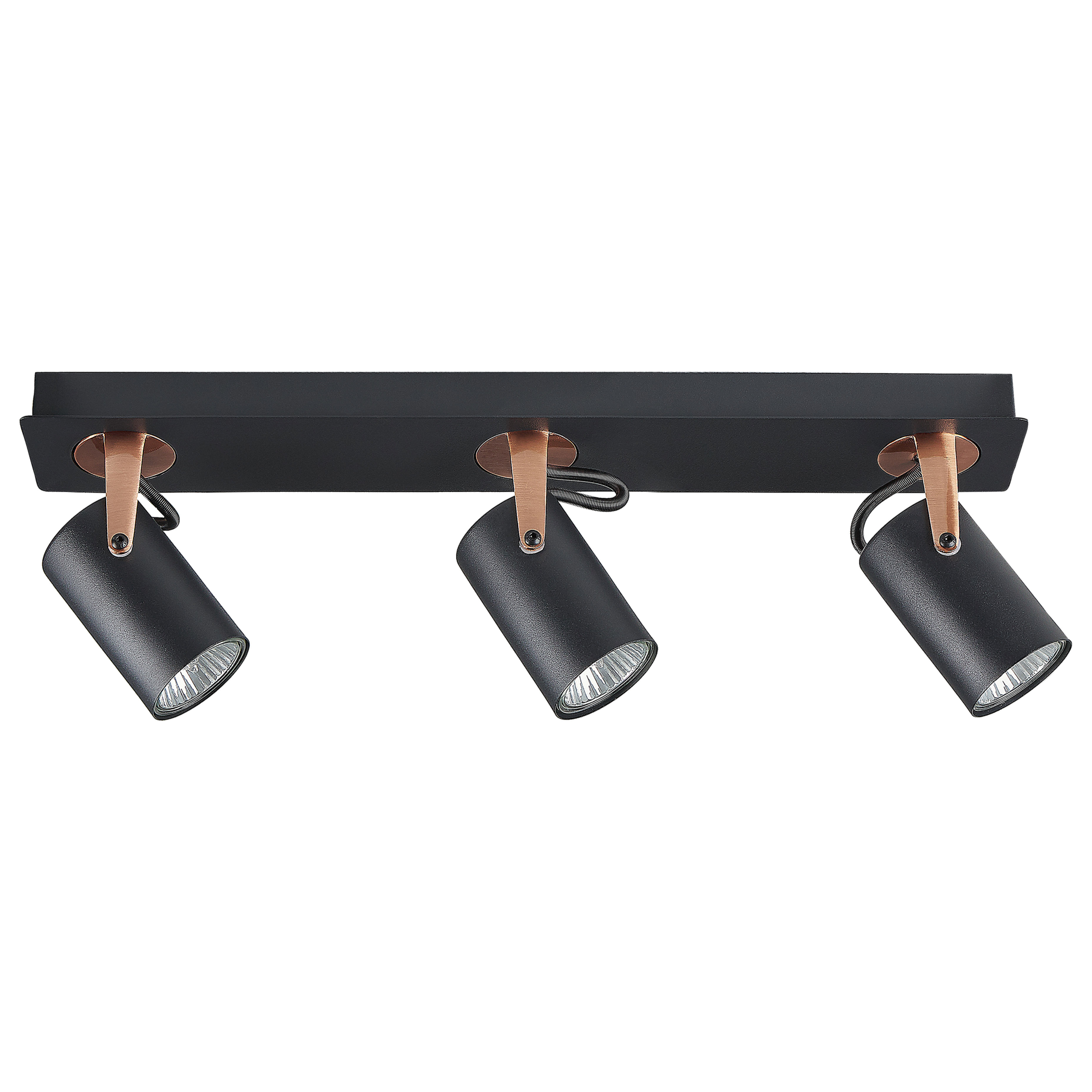 Spottivalaisin 3 polttimoa KLIP säädettävä metalli Musta