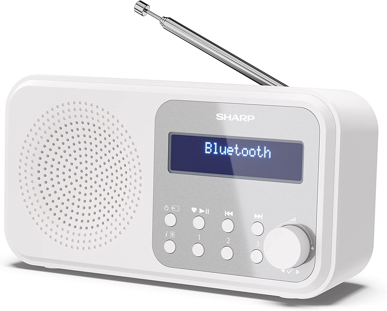Sharp DR-P420(WH) Tokyo kannettava digitaaliradio, FM/DAB/DAB+, Bluetooth 5.0, USB- tai akkukäyttöinen, lumivalkoinen | Sharp | Tokyo kannettava digitaaliradio | DR-P420(WH) | valkoinen | USB-portti | Bluetooth