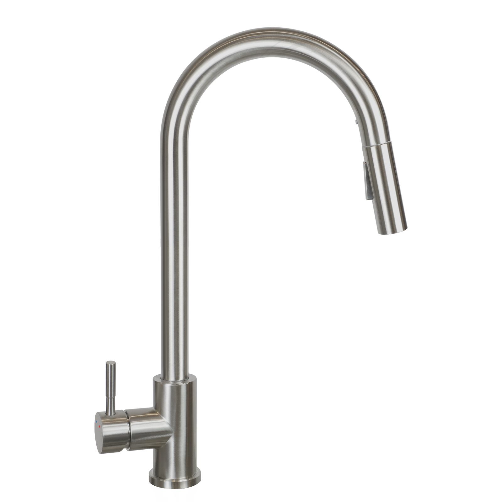 NETTLIFE - keittiöhana, ulosvedettävällä, suihkupäällä Korkeapaine, ruostumaton, teräs Kaksoissuihku, 360°Kääntyvä, nikkeli