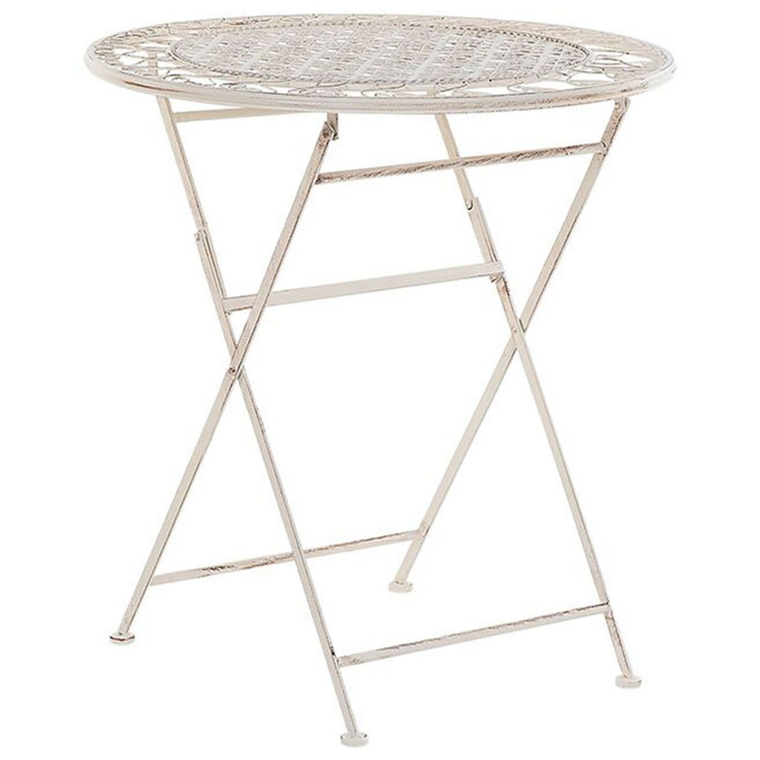 Bistropöytä TRIESTE 70 cm 70 cm metalli Vaaleanbeige