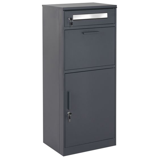 Pakettipostilaatikko CISTERNINO 53 cm 39 cm Metalli Grafiitinharmaa