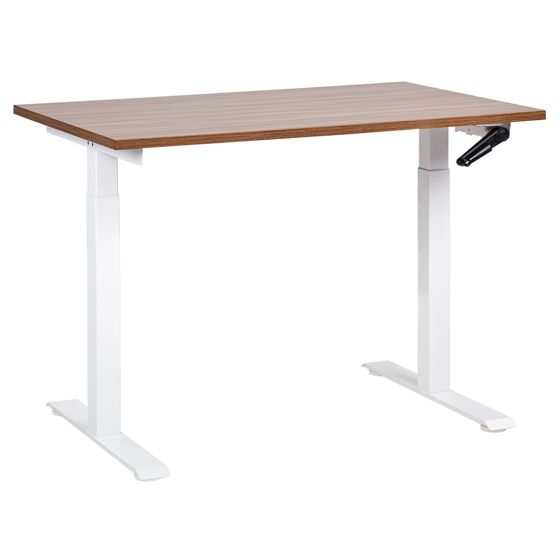 Työpöytä säädettävä DESTINES 120 cm 72 cm Ruskea/valkoinen
