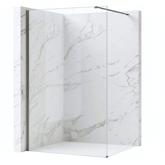REA Suihkuseinä Flexi Transparent 110 Titaani, 110X195CM