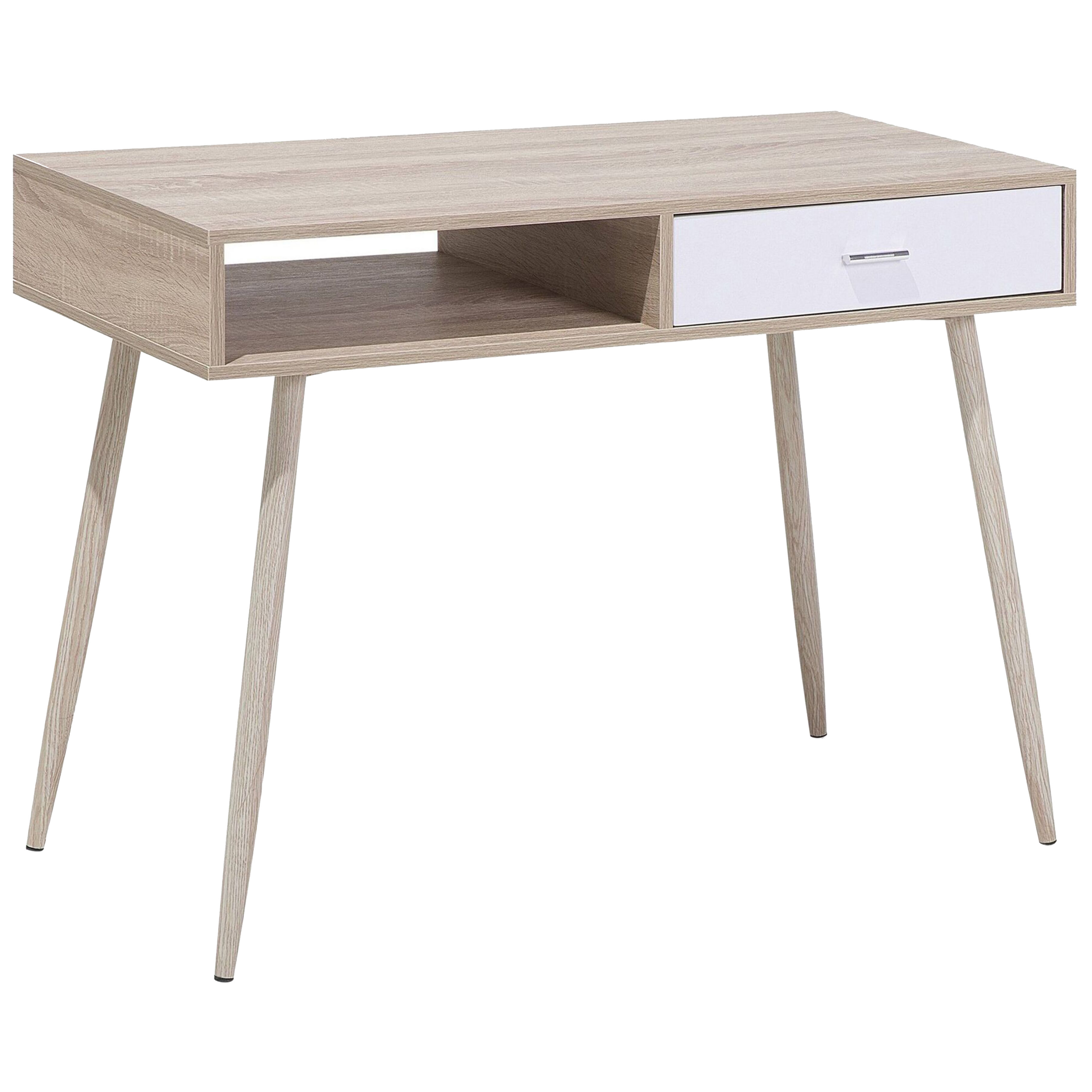 Työpöytä DEORA 100 cm 48 cm laatikoilla Vaaleanruskea