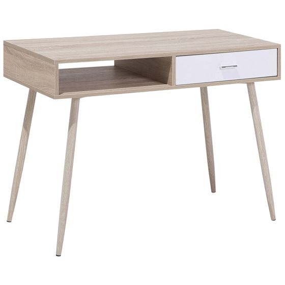 Työpöytä DEORA 100 cm 48 cm laatikoilla Vaaleanruskea